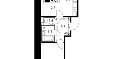 Apartamento 2 habitaciones en Jimki, Rusia