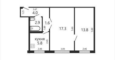 Квартира 2 комнаты в Минск, Беларусь