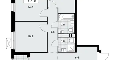 Mieszkanie 4 pokoi w Kommunarka, Rosja