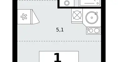 Квартира 1 комната в район Коммунарка, Россия