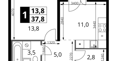 Mieszkanie 1 pokój w Leninsky District, Rosja