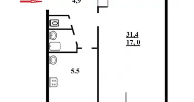 Apartamento 1 habitación en San Petersburgo, Rusia