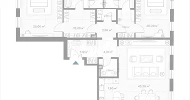 Appartement 2 chambres dans Moscou, Russie