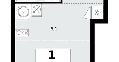 Mieszkanie 1 pokój w Kommunarka, Rosja