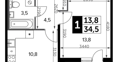 Mieszkanie 1 pokój w Leninsky District, Rosja