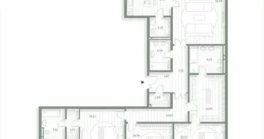 Mieszkanie 3 pokoi w Moskwa, Rosja