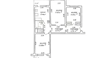 Wohnung 3 zimmer in Minsk, Belarus