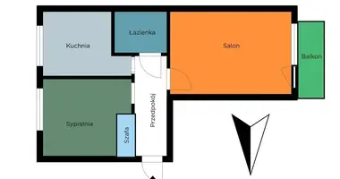 Wohnung 2 zimmer in Lodz, Polen