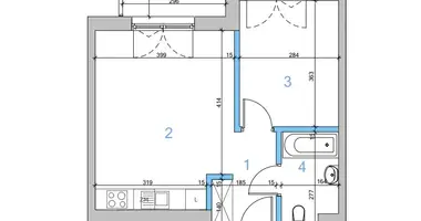 Apartamento 2 habitaciones en Varsovia, Polonia