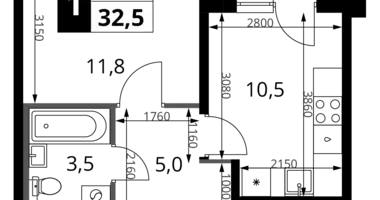 Apartamento 1 habitación en Jimki, Rusia