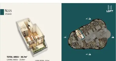 Apartamento 1 habitación en Kobuleti, Georgia