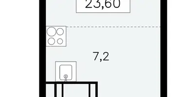 1 room apartment in Kommunarka, Russia