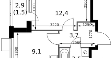 1 room apartment in Sapronovo, Russia