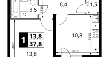 Mieszkanie 1 pokój w Leninsky District, Rosja