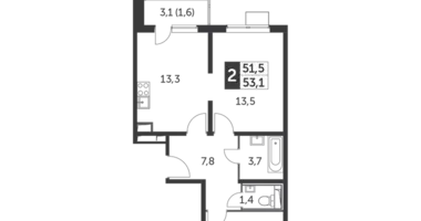 Appartement 2 chambres dans Leninsky District, Russie