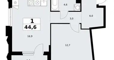 Apartamento 1 habitación en Troitsk, Rusia