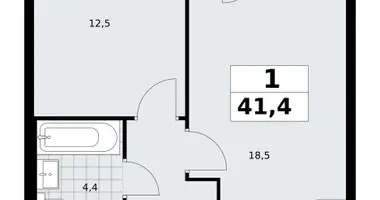 Квартира 1 комната в район Троицк, Россия