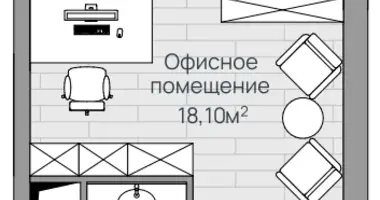 Büro 20 m² in Ljuberzy, Russland