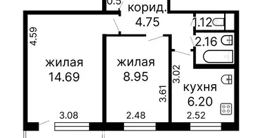 Квартира 2 комнаты в Минск, Беларусь