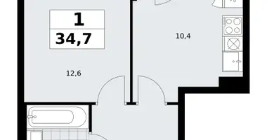 Квартира 1 комната в район Троицк, Россия