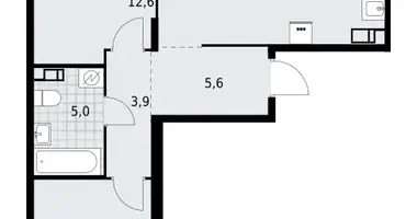 2 room apartment in Krasnoye Selo, Russia