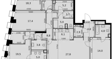 5 room apartment in Moscow, Russia