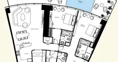 Appartement 2 chambres dans Doubaï, Émirats arabes unis