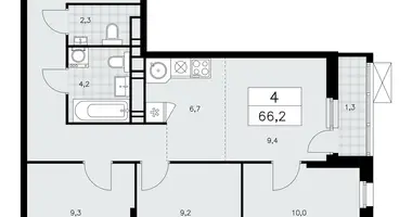4 room apartment in Kommunarka, Russia