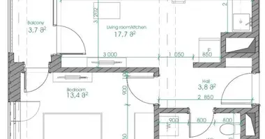 Apartamento 2 habitaciones en Tiflis, Georgia