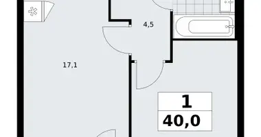 Mieszkanie 1 pokój w Troick, Rosja
