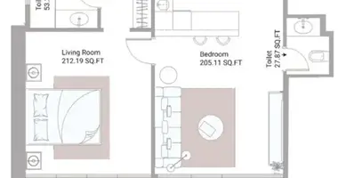 Wohnung 1 Schlafzimmer in Adschman, Vereinigte Arabische Emirate