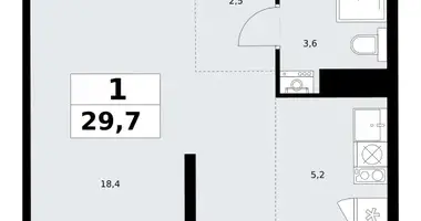 Apartamento 1 habitación en Kommunarka, Rusia
