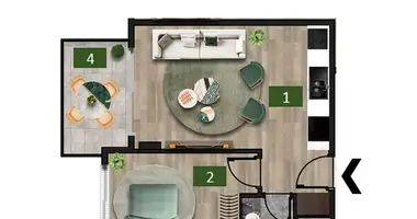 Apartamento 2 habitaciones en Alanya, Turquía