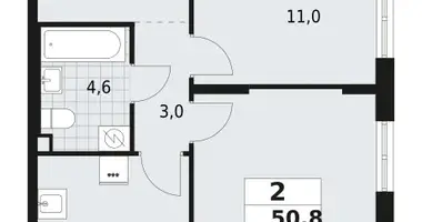 Wohnung 2 zimmer in Wsewoloschsk, Russland