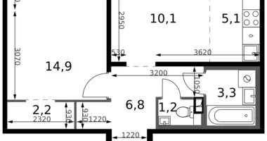 2 room apartment in Leninsky District, Russia