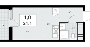 Apartamento 1 habitación en Kommunarka, Rusia