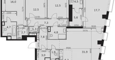 5 room apartment in Moscow, Russia