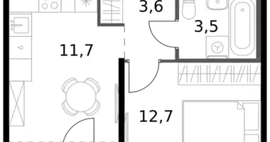 Mieszkanie 1 pokój w Leninsky District, Rosja