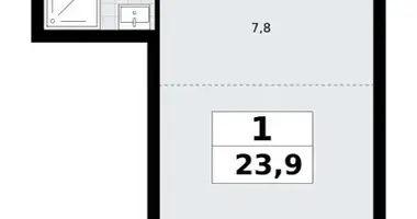 Wohnung 1 zimmer in Wnukowo, Russland