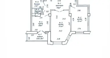 Wohnung 2 zimmer in Minsk, Belarus
