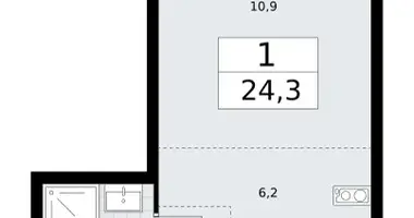 1 room apartment in Vnukovo, Russia