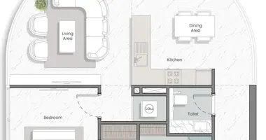 Apartamento 1 habitación en Ras al-Jaima, Emiratos Árabes Unidos