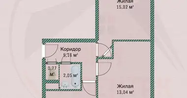 Mieszkanie 2 pokoi w Mińsk, Białoruś