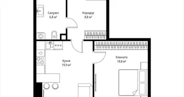 Квартира 1 комната в Москва, Россия