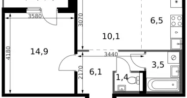 Wohnung 2 zimmer in Leninsky District, Russland