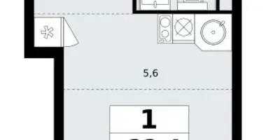 Wohnung 1 zimmer in Kommunarka, Russland