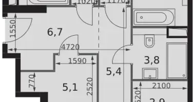 Appartement 3 chambres dans Moscou, Russie
