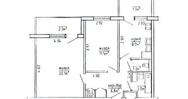 Apartamento 2 habitaciones en Borisov, Belarús