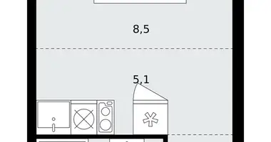 Wohnung 1 zimmer in Troizk, Russland
