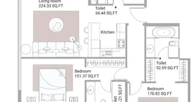 Wohnung 2 Schlafzimmer in Adschman, Vereinigte Arabische Emirate